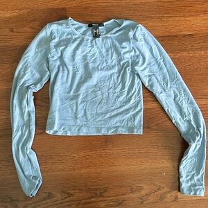 Sky Blue Slim Bodycon Long Sleeve